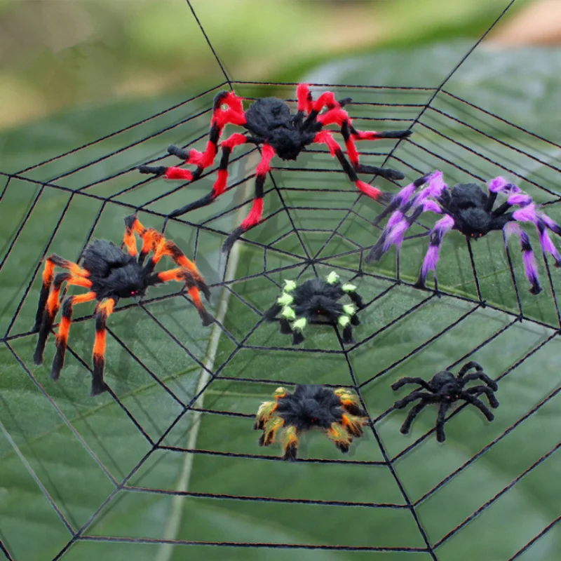 

30cm/50cm/75cm/90cm/125cm/200cm Black Spider Haunted House Prop Indoor Outdoor Giant Decor Halloween Decoration