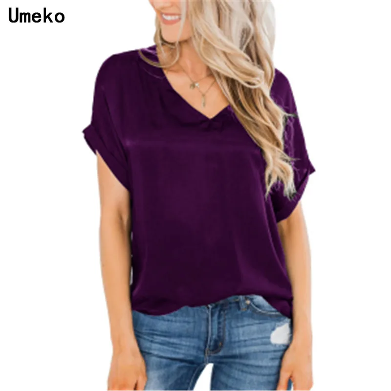 

Umeko White Summer T Shirt Women Casual Womens Tee Shirts V-neck Tshirt Pus Size 5XL Short Sleeve T-shirt Ladies Women Clothings