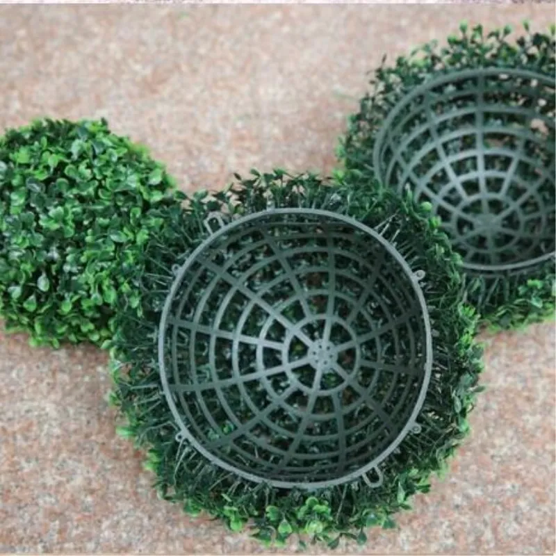 

New Arrival Artificial Plastic Silk Fabric Green Flower Grass Plant Ball For Garden Home Decor Wedding Christmas Bar Party Decor