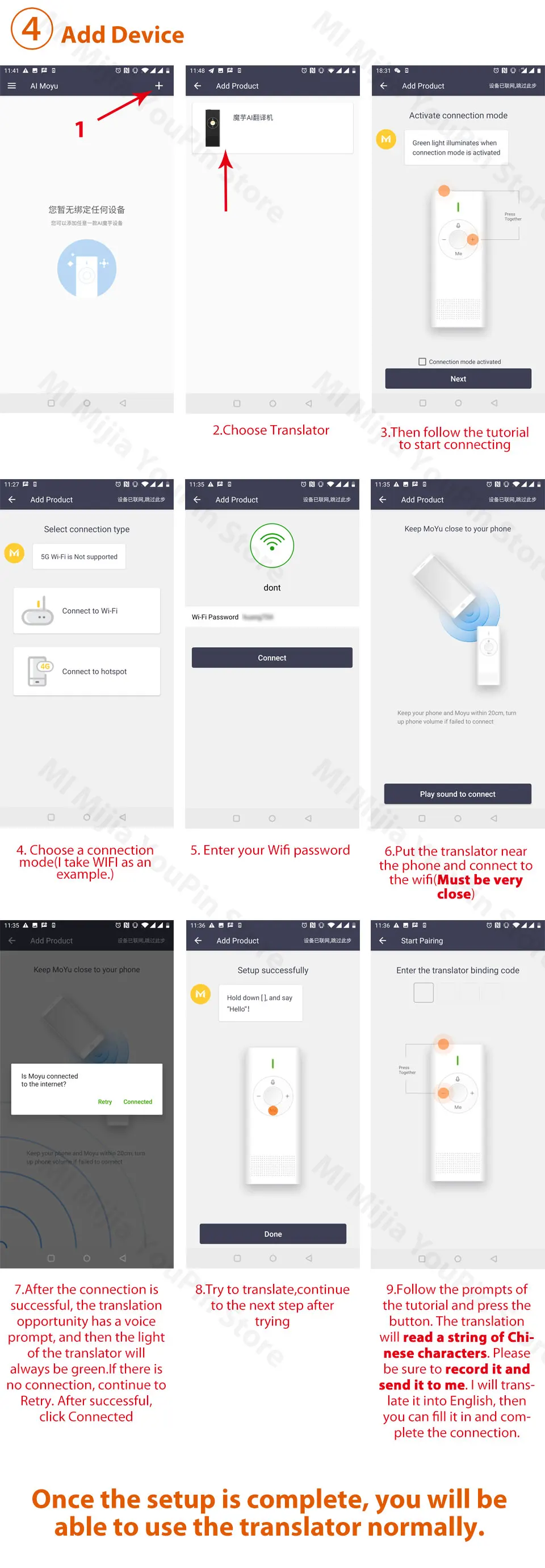 Xiaomi Moyu AI переводчик для путешествий учебная работа 14 языков microsoft переводная машина 7 дней в режиме ожидания 8H переводная машина