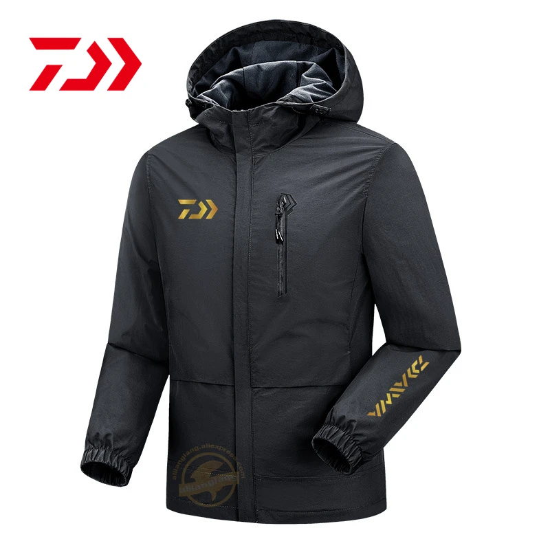 

Daiwa Men's Thin Outdoor Fishing Clothes Hooded Windproof Waterproof Fishing Jackets