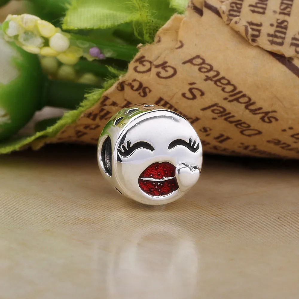 Moonmory реальные 925 пробы серебро нижнее белье красного цвета со смайликом шарма