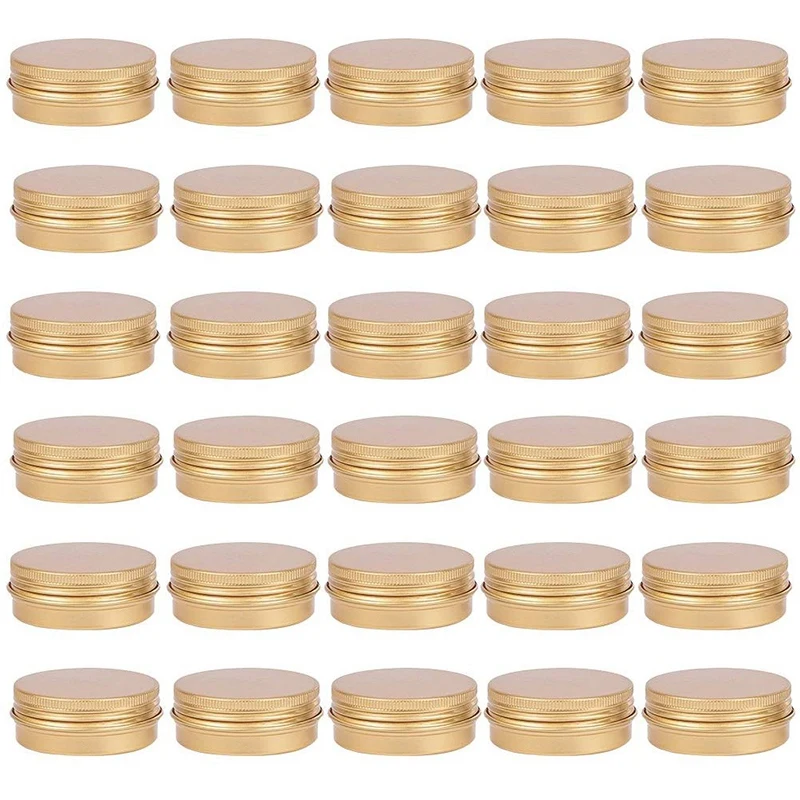 

30 Pack 1 OZ Tin Cans Screw Top Round Aluminum Cans Screw Containers Tins with Lids- Great for Store Spices, Candies, Tea Or Gif