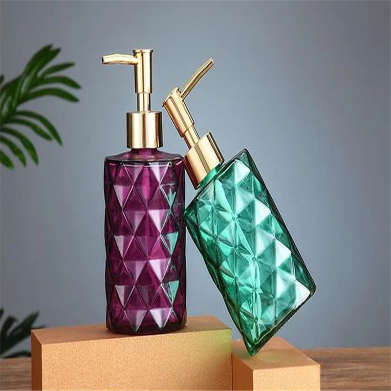 Высококачественный большой 330 мл ручной дозатор мыла прозрачный стеклянный