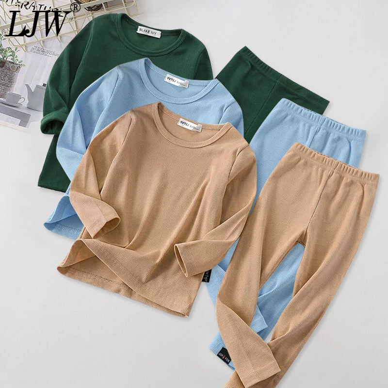 

Пижамный комплект для мальчиков и девочек, осенний спортивный костюм для дома, 2021