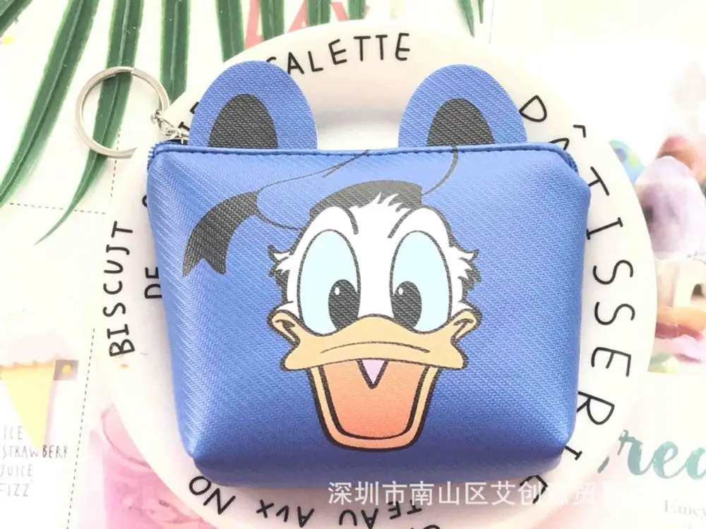 Disney мультфильм портмоне набор для мозаики для хранения ключей монета ПУ кошелек милая сумка Подвеска пакет леди клатч мини кошелек - Цвет: 17