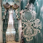 Европейский роскошный светильник, зеленая вышитая оконная занавеска s для гостиной, отеля, кухни, высокое качество, тюль, занавеска для спальни