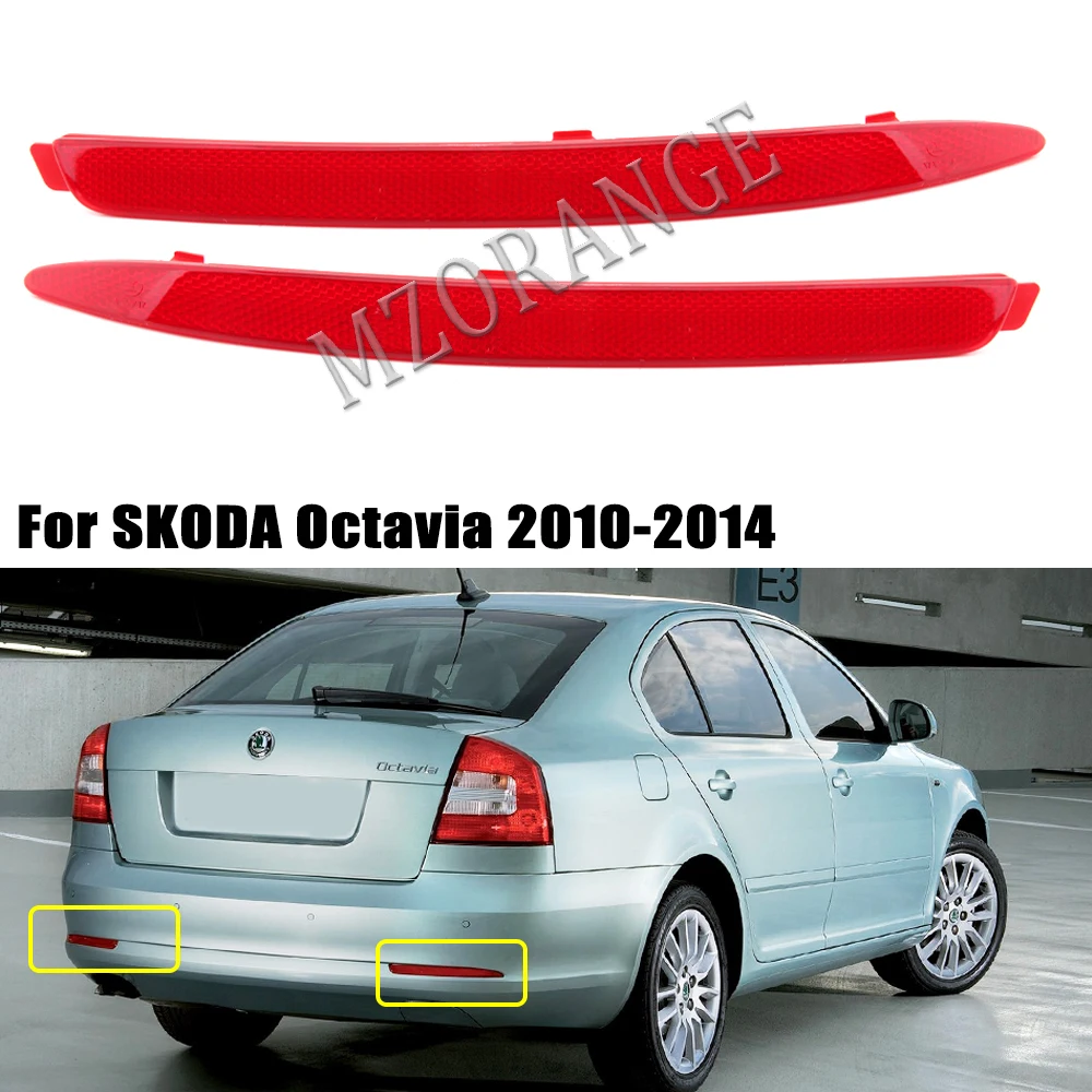 

Rear Bumper Reflectors Lights Cover For Skoda Octavia A5 A6 2009 2010 2011 2012 2013 2014 Warning Lamps Stop Lamps Brake
