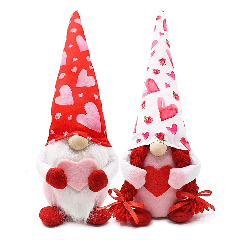 

Плюшевые украшения в виде Гнома На День Св. Валентина-настольное украшение на День Св. Валентина, подарок на День Св. Валентина, 2 шт.