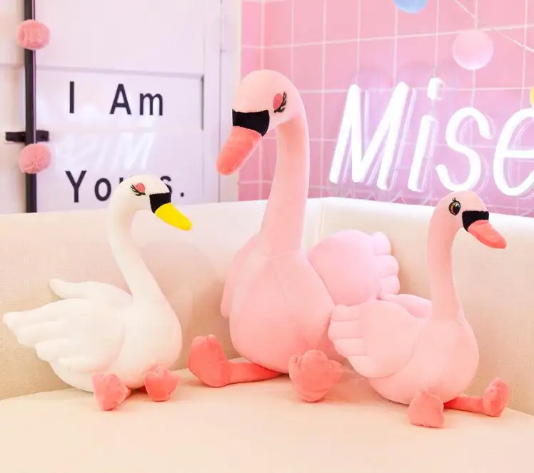 

1PC 30CM swan plush toys stuffed animal doll Couple swan soft toys baby appease toy gift for girl Birthday Gift