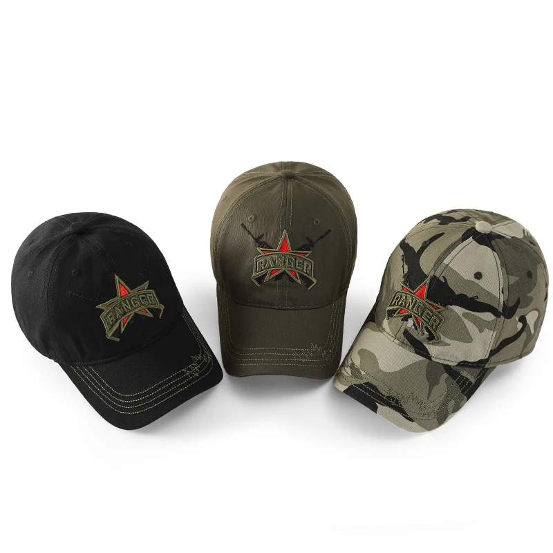 Кепка мужская и женская тактическая бейсболка с вышивкой камуфляжная