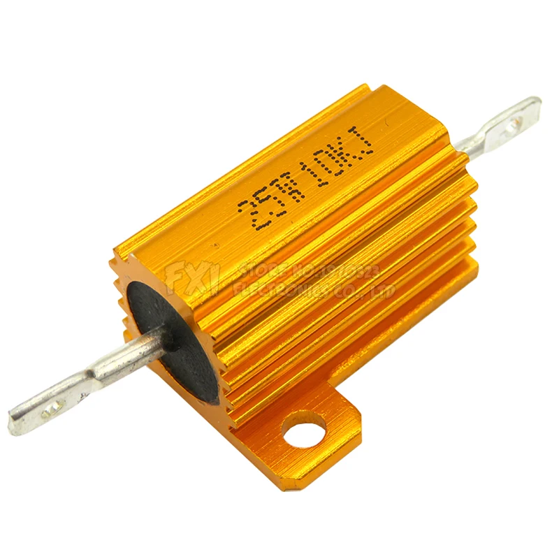 25 Вт алюминиевый мощный металлический корпус чехол с проволочным резистором 0 01 ~