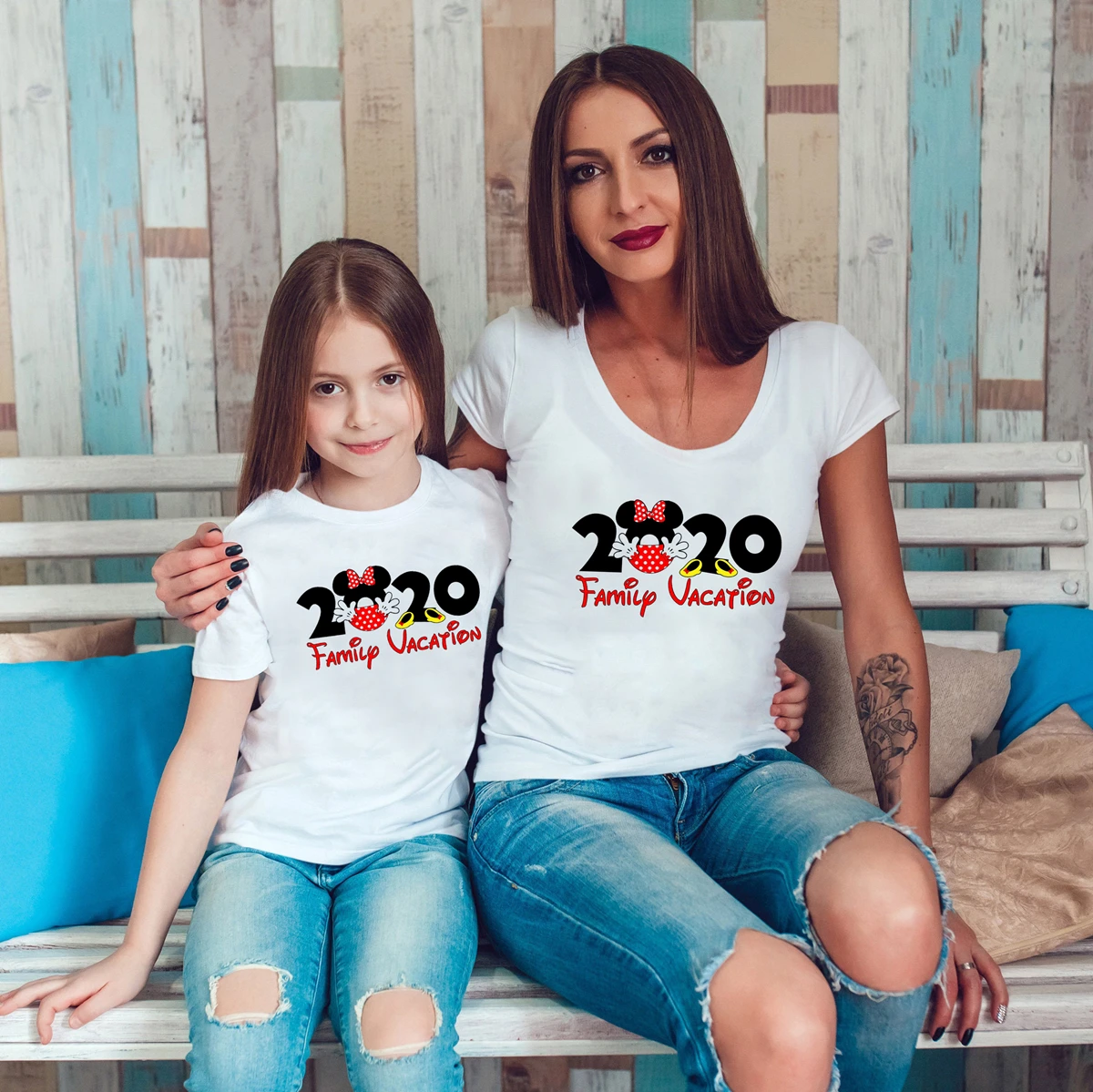 2020 сочетающаяся семейная рубашка для отпуска милая детская футболка в стиле