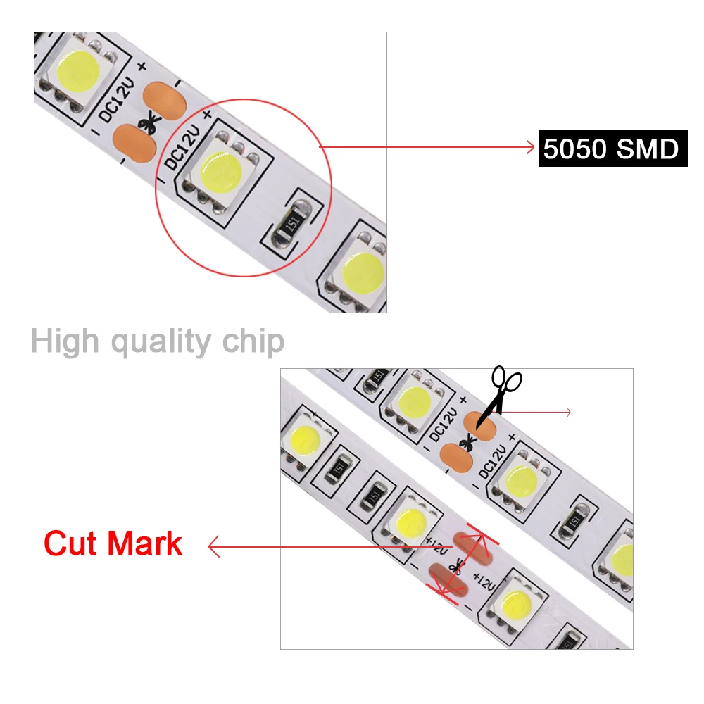 Гибкая светодиодная лента 24 В 12 5050 5 м светодиодов 60 светодиодов/м|5m 300leds|led strip 505024v
