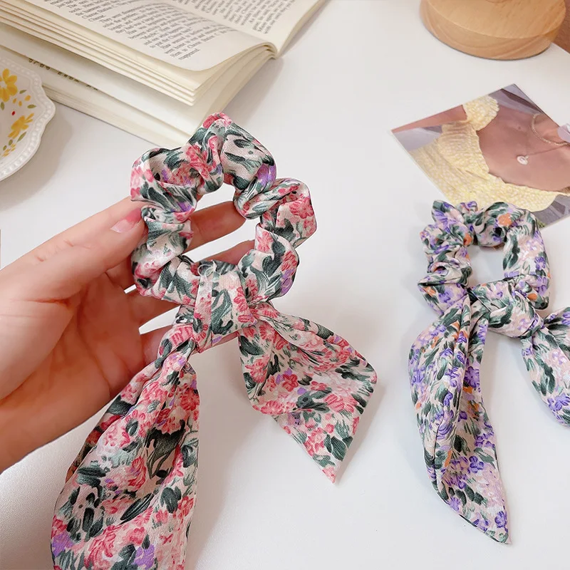 

Momoland Hair Bands For Girls Floral Vintage Hair Bands Elastic Rubber Fashion Hair Accessories For Women Bow Ties Headwear