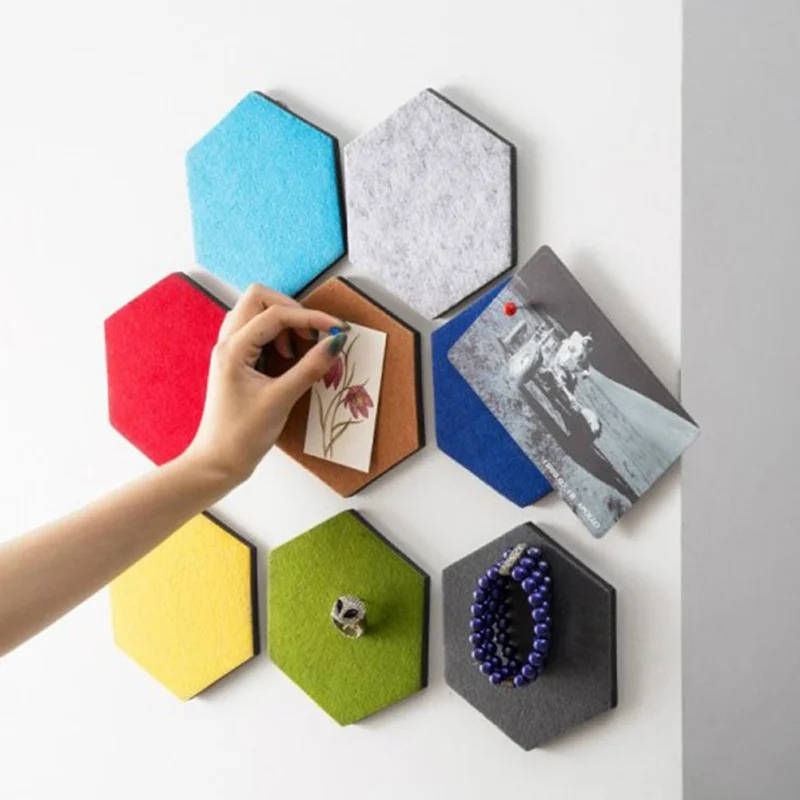 2/6 шт круглой формы с шестигранной головкой самоклеющиеся войлочные Pin доска