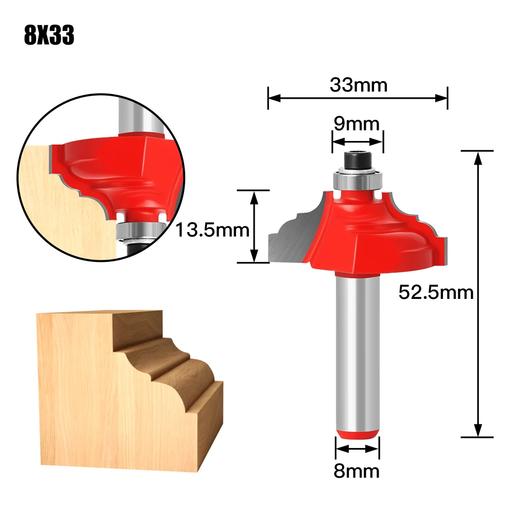 Фреза по дереву с хвостовиком 8 мм насадка для прямой концевой фрезы триммера