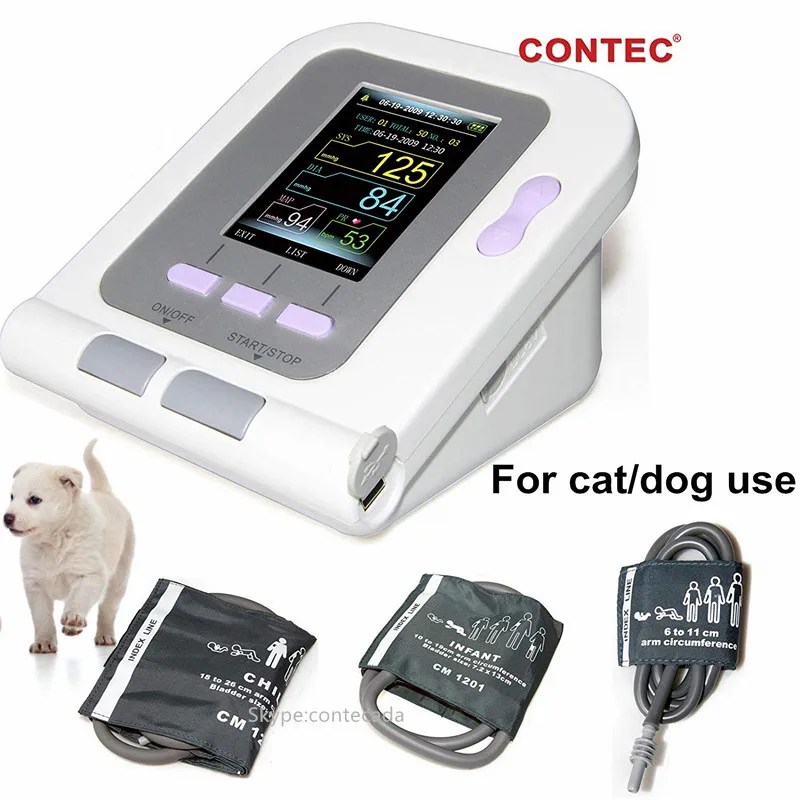 CONTEC08A-VET Digital Veterinary Blood Pressure Monitor NIBP Cuff,Dog/Cat/Pets  Animal Care