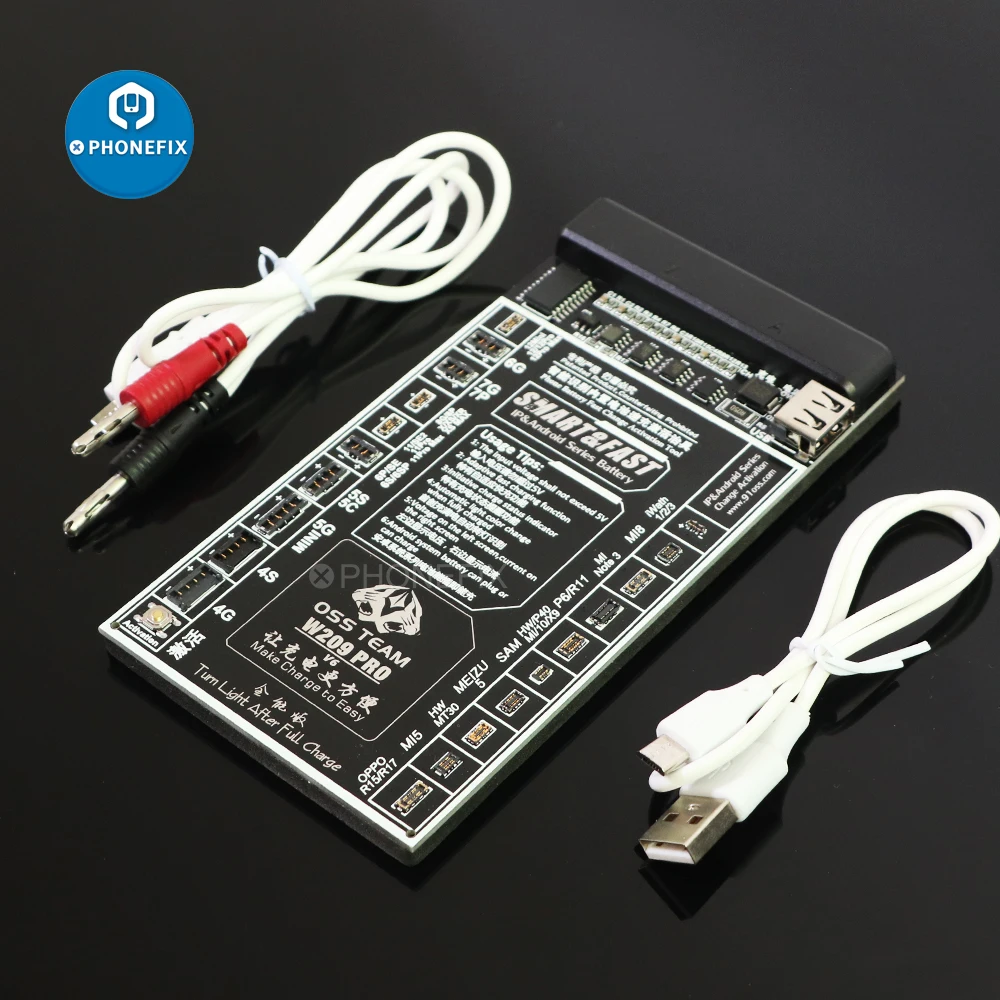 w209 pro 2 in 1 battery board fast charging activation board for iphone 4 8 x xs max 12 pro max samsung battery testing tool free global shipping