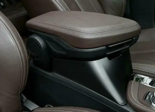 

For BMW X1 2016-2020 F48 ABS black central console armrest heighten storage box
