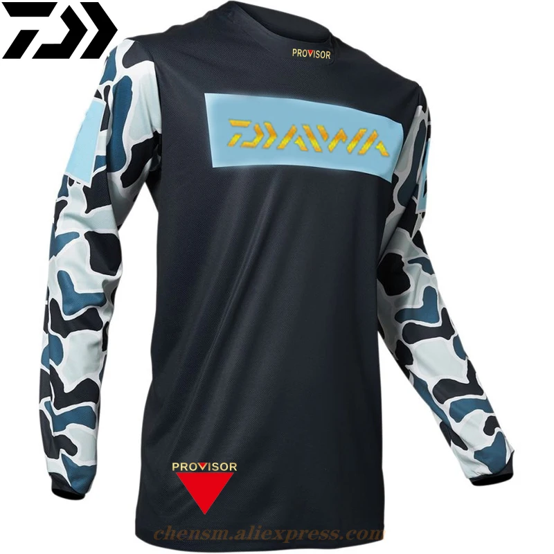 

Рыболовная рубашка DAIWA 2021, быстросохнущая дышащая рыболовная рубашка с длинным рукавом, защита от УФ излучения, одежда с капюшоном для велос...