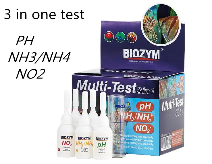 BIOZYM аквариум рН тест агент нитрит NO2 аммиак NH3 обнаружения пресная вода морская