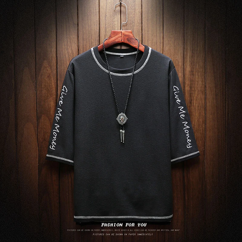 

Men's new summer fashion casual party personality loose Short Sleeve T-Shirt Top