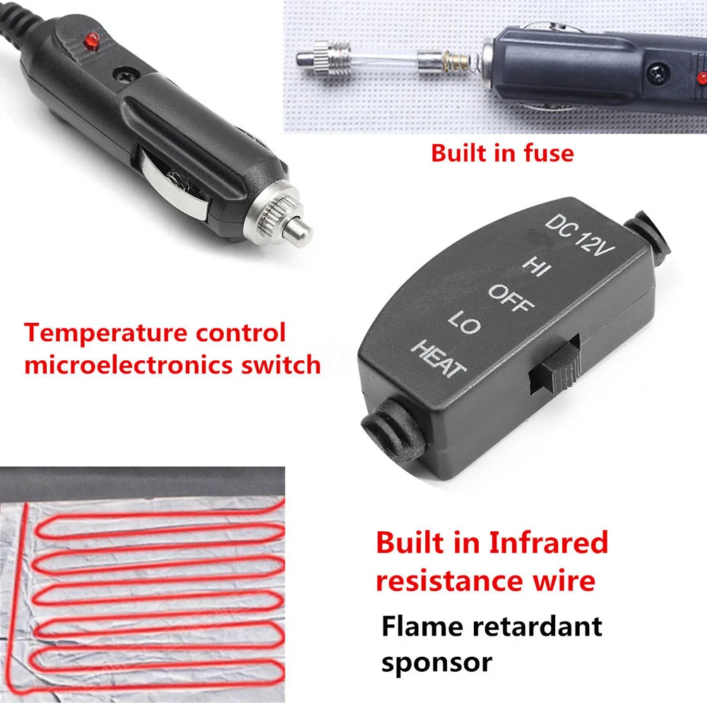 12 В 24 подогреваемый Чехол подушки сиденья автомобиля подогреватель теплая
