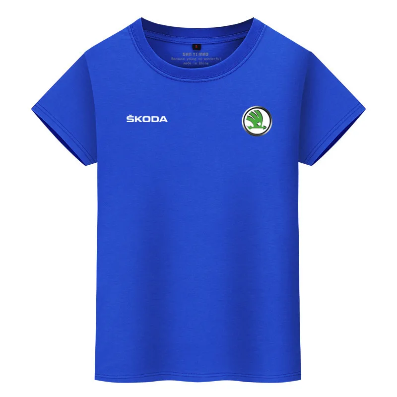 

Summer Men's Skoda Car Logo Men's Outdoor Custom Shirt Casual Short-sleeved Solid Color Round Neck T-shirt Men's Polo Shirt P