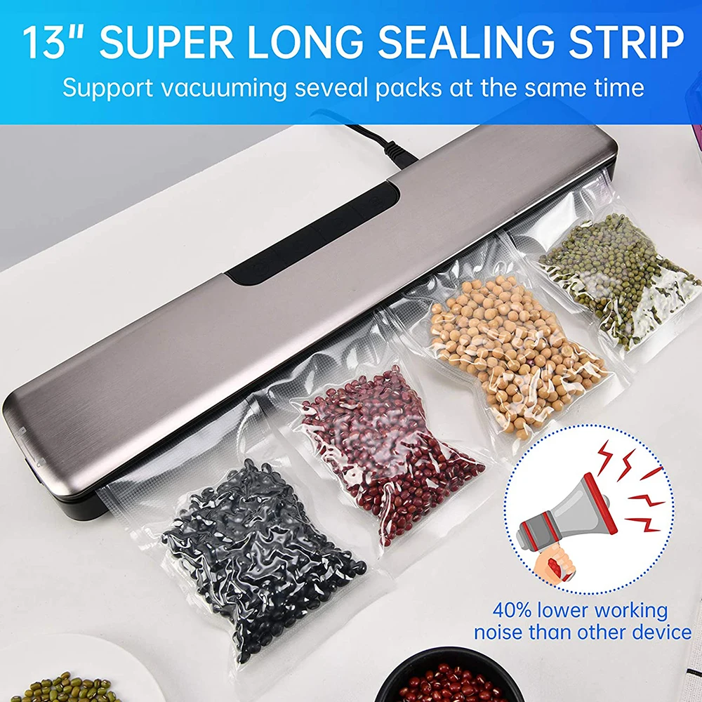 2021 new household automatic kitchen appliances food vacuum sealer machine for keeping food fresh electric vacuum sealer machine free global shipping