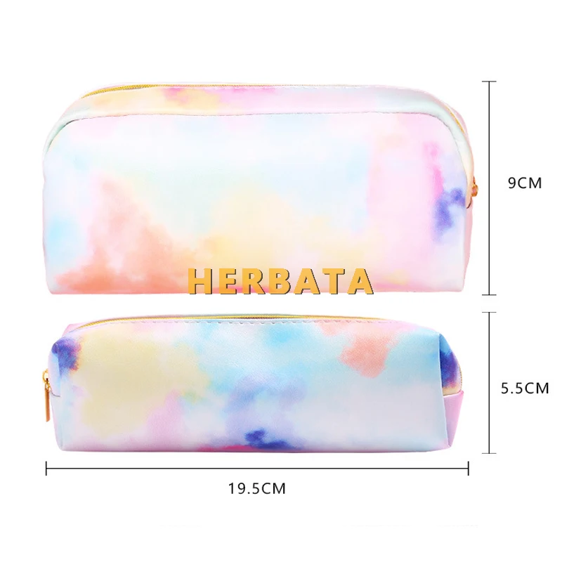 Школьный кавайный пенал сумка косметичка из искусственной кожи большой для