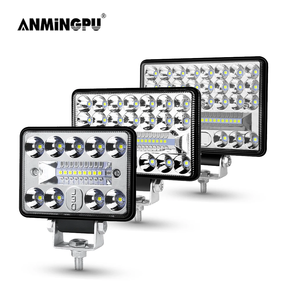 ANMINGPU 12V 24V внедорожный светодиодный бар 4 &quot5&quot 6 &quotпрожектор Светодиодный