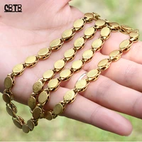 luxurious 6mm wide gold unisex fashion pitted necklace muslim islamic classic jewelry wholesale never fade multiple size options