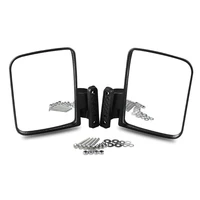 a pair black universal golf cart rear view mirrors side border fits club car leisure style accessories exterior parts