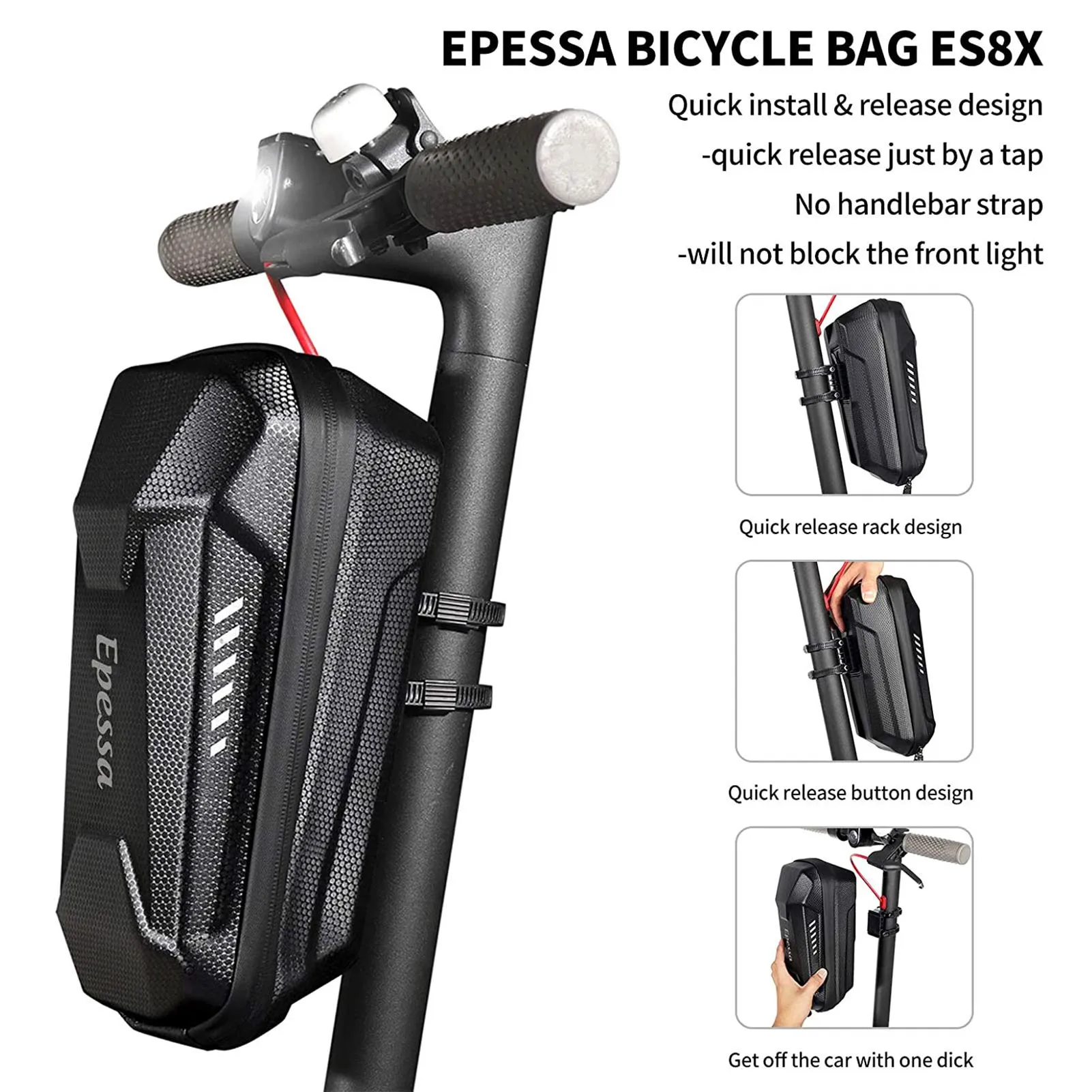 

Electric Scooter Bag Scooter Handlebar Front Hanging Bag Foldable Bicycle Handlebar Bag for Cycling Electric Bike Bag