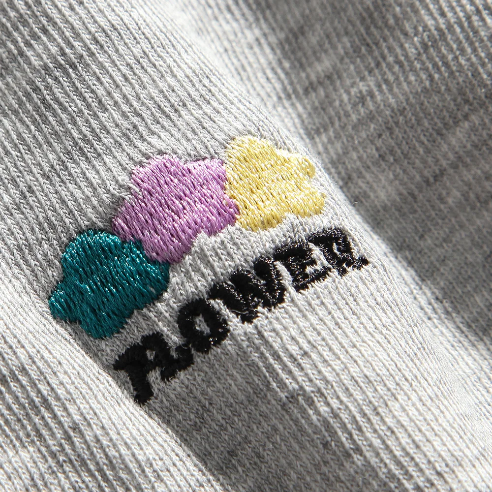 

Aolamegs T-shirt Women Colorful Buttons Flowers Embroidery Short Sleeve Tops Harajuku College Style Tee Shirts Summer Streetwear