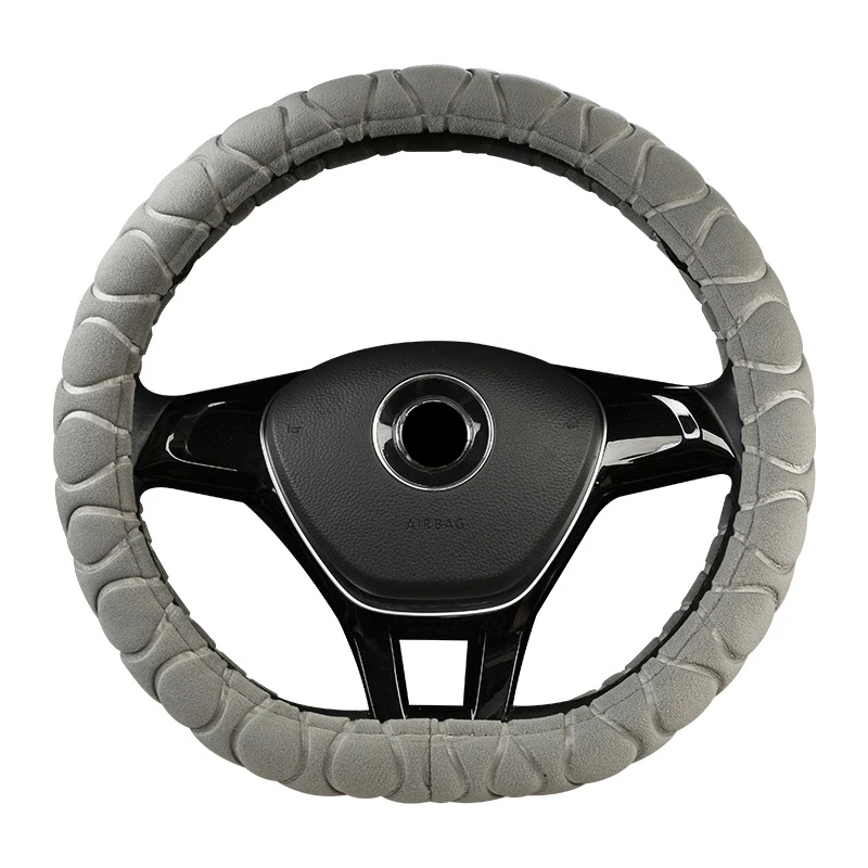 Auto D Shape Steering Wheel Cover Universal Soft Warm Braid On The Covers Handle Plush Set Car Protector For Volkswagen | Автомобили и