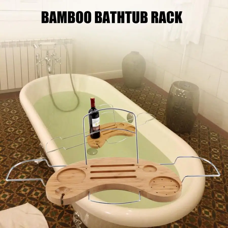 Бамбуковая подставка для ванной поднос дома винной книги держатель полотенец