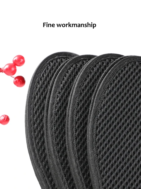 Deodorant Foot Insoles Bamboo Charcoal Insert Light Weight Mesh Breathable Shoe Pad Insert Suction Perspiration Insole 2