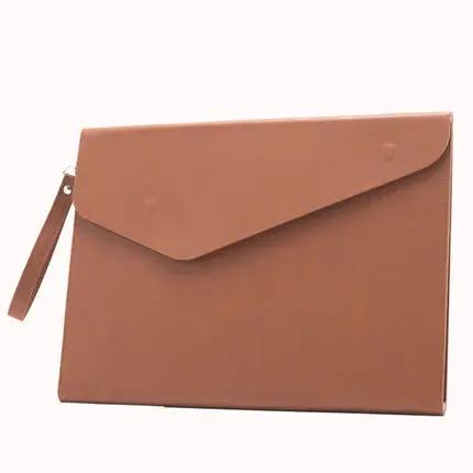 With Hand Strap Модная цветная кожаная папка А5 А4, Сумка для документов, Офисная папка, органайзер для документов с ремешком - Цвет: With Hand Strap