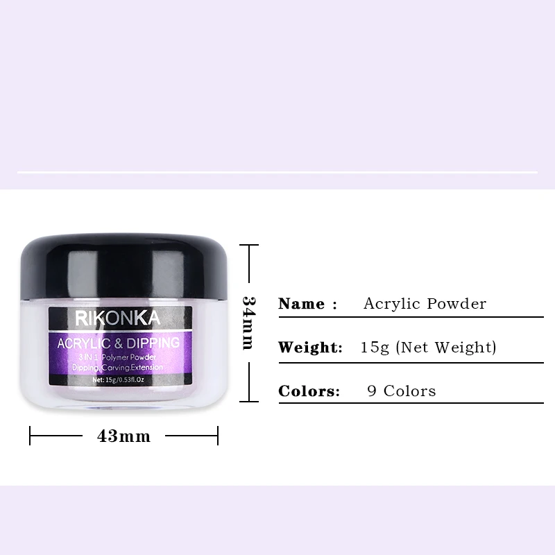 9 коробок/набор светильник цветной акриловый порошок набор макарон резьба