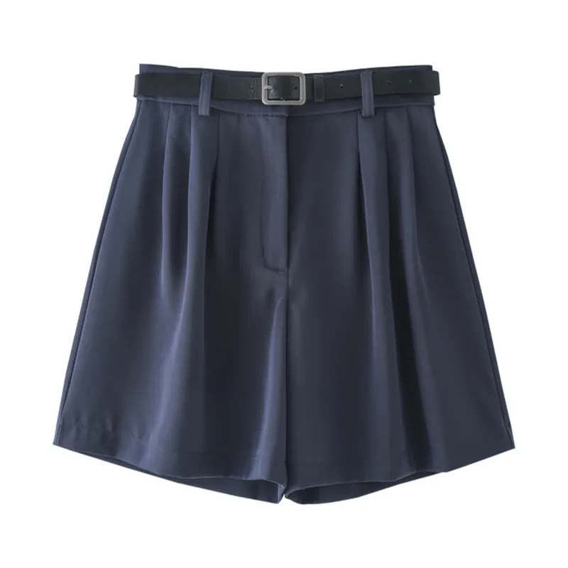 

summer new chiffon women shorts 2020 high waist wide leg casual all match office lady elegant shorts top quality