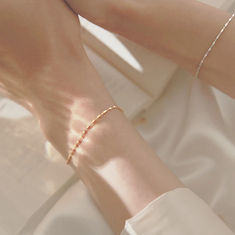 Корейский модный женский квадратный браслет с геометрическим узором изысканная