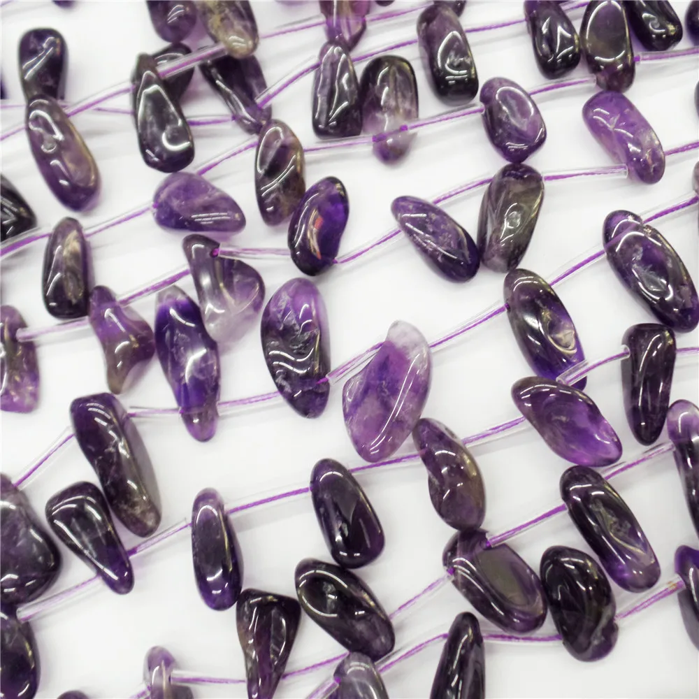 

2 нити 18x8 мм натуральный Фиолетовый аметист свободной формы бусины «сделай сам» модные аксессуары для изготовления ювелирных изделий унисе...