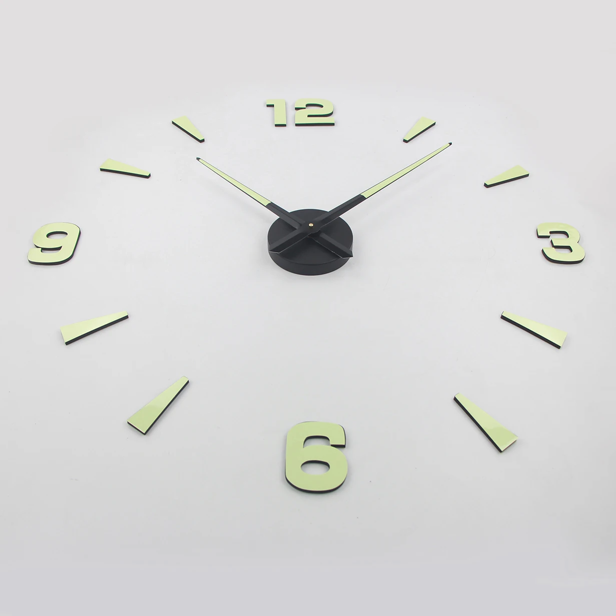 Светящиеся Настенные часы большие 3D наклейки сделай сам Кварцевые современные