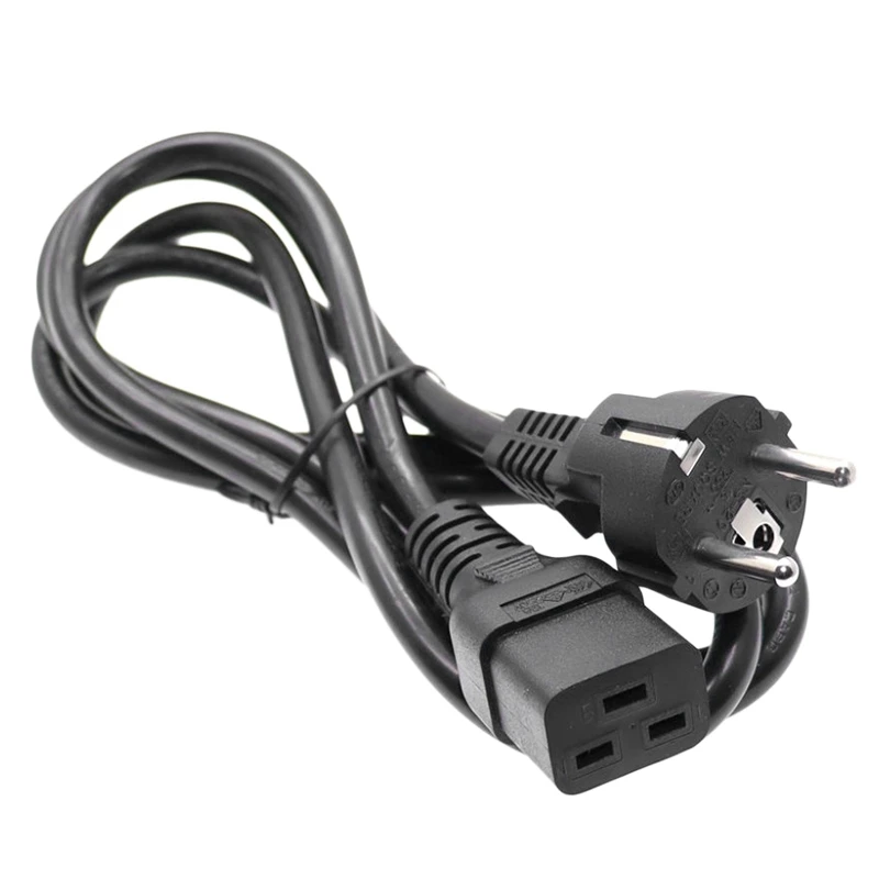 

IEC 320 C19 to EU Schuko 2 Prong Plug Extension Cord for UPS PDU, Connected to C19 AC Power Cable Adapter Lead EU Plug