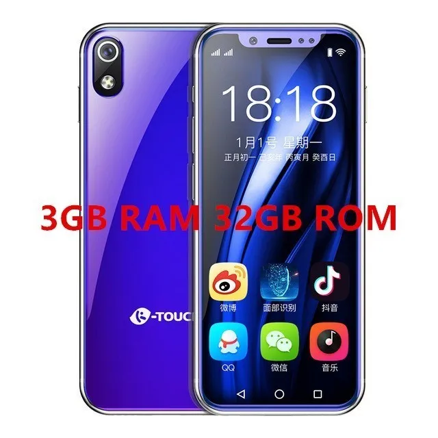 32GB ROM Blue Супер мини 4G смартфон K-TOUCH i9 i9S Лицо ID металлическая рамка Android 2000 мАч телефон WiFi Две сим-карты студенческий Android мобильный телефон - Цвет: 32GB ROM Blue