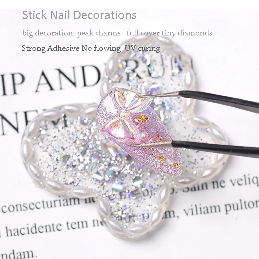 2022 легко приклеиваемый твердый патч для ногтей Гель-лак клейкий УФ-клей не