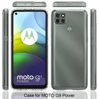 clear crystal case for motorola moto g9 power g play 2021 g 5g plus g8 power lite tpu bumper with shockproof hard back cover