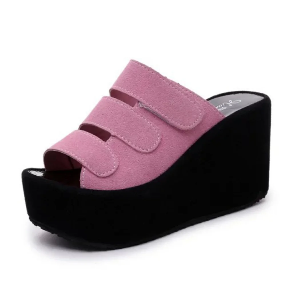 Сандалии женские на платформе и высоком каблуке Босоножки с открытым носком